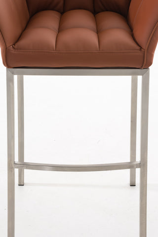 Bar stool Damaso leatherette with 4-legged frame