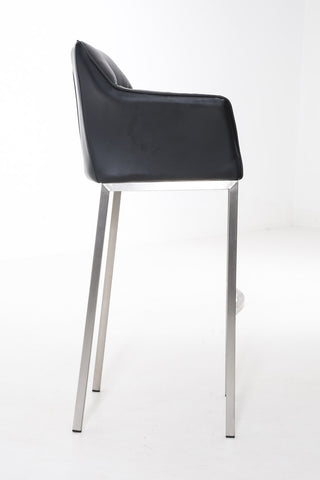 Bar stool Damaso leatherette with 4-legged frame