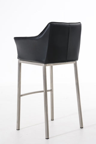 Bar stool Damaso leatherette with 4-legged frame