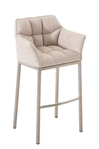 Bar stool Damaso fabric with 4-legged frame