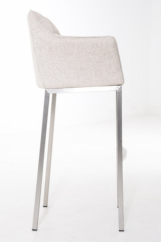 Bar stool Damaso fabric with 4-legged frame