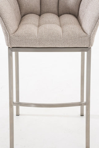 Bar stool Damaso fabric with 4-legged frame