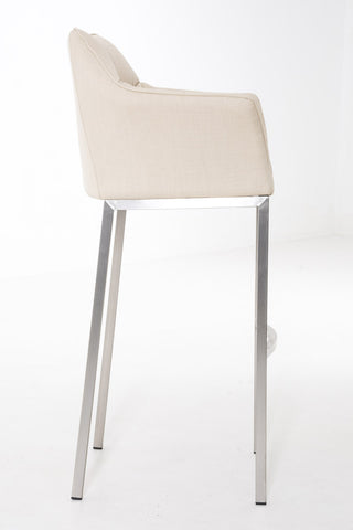 Bar stool Damaso fabric with 4-legged frame