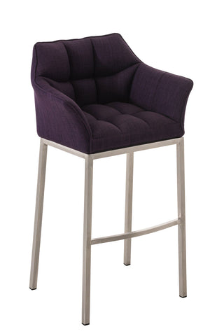 Bar stool Damaso fabric with 4-legged frame