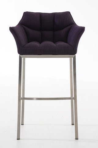 Bar stool Damaso fabric with 4-legged frame