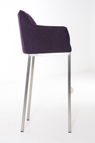 Bar stool Damaso fabric with 4-legged frame