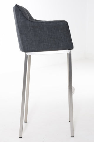 Bar stool Damaso fabric with 4-legged frame