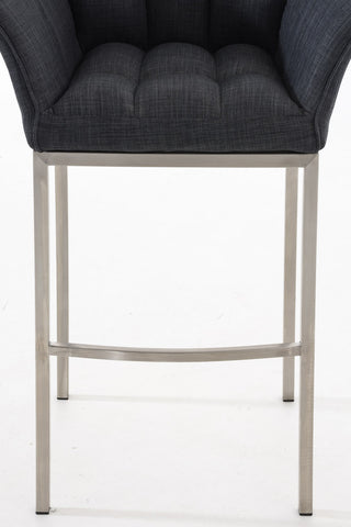 Bar stool Damaso fabric with 4-legged frame