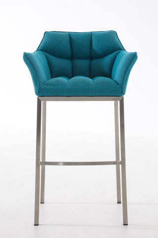 Bar stool Damaso fabric with 4-legged frame