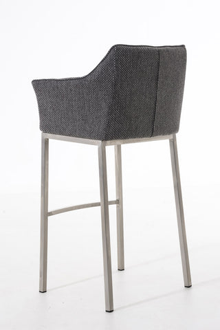 Bar stool Damaso fabric with 4-legged frame