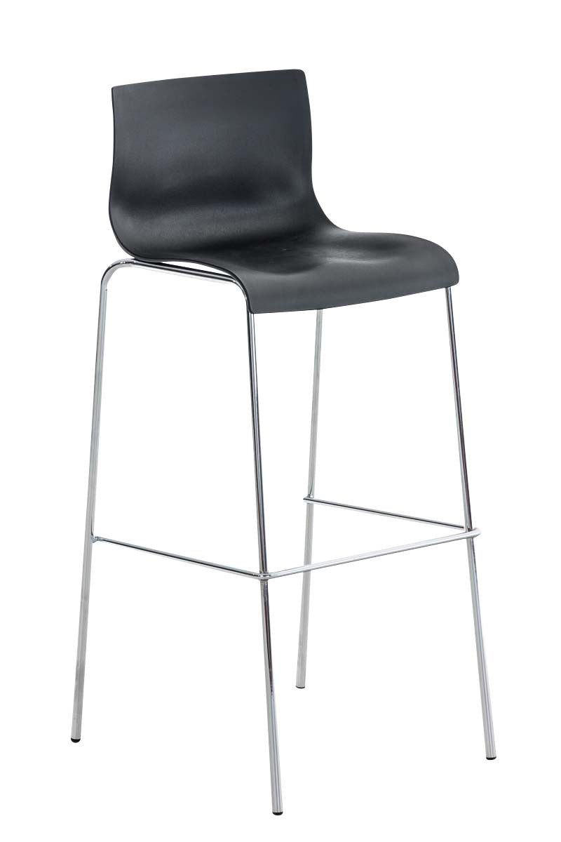 Bar stool Hover plastic 4-legged frame