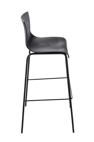 Bar stool Hover plastic 4-legged frame