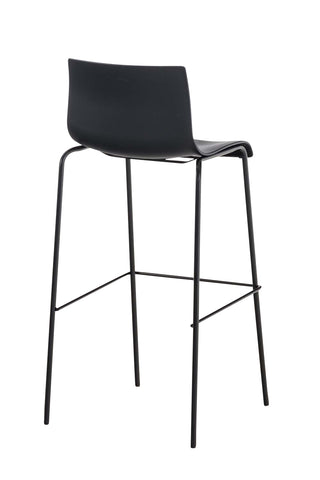 Bar stool Hover plastic 4-legged frame