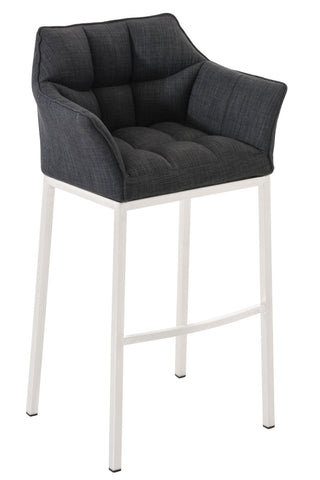 Bar stool Damaso fabric with 4-legged frame