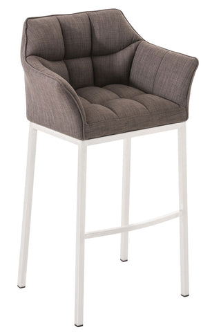 Bar stool Damaso fabric with 4-legged frame