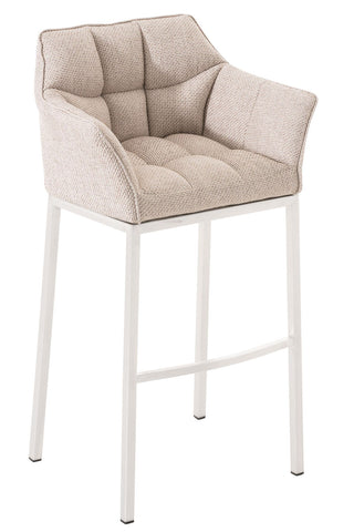 Bar stool Damaso fabric with 4-legged frame