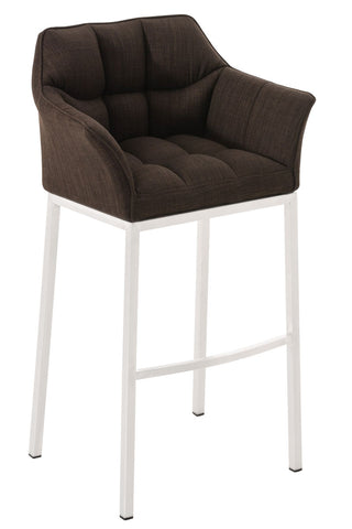 Bar stool Damaso fabric with 4-legged frame