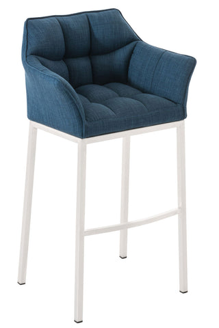 Bar stool Damaso fabric with 4-legged frame