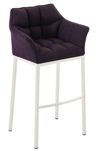 Bar stool Damaso fabric with 4-legged frame