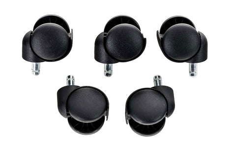 Pack of 5 plastic castors