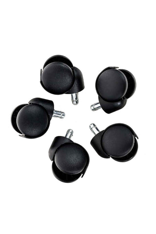 Pack of 5 plastic castors