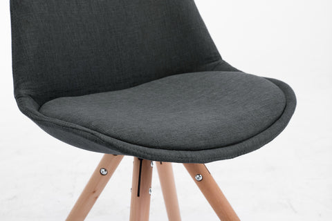 Visitor chair Toulouse fabric round