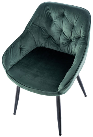 Cassis velvet visitor chair