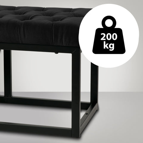 Bench Polson velvet black