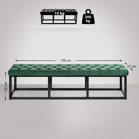 Bench Polson velvet black