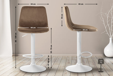 Bar stool Divo velvet