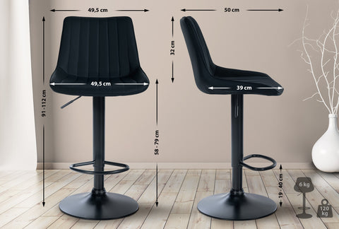 Bar stool Toni imitation leather