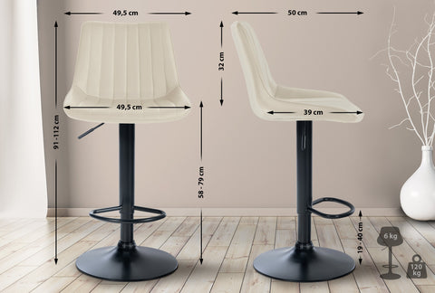 Bar stool Toni imitation leather