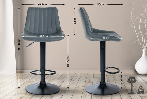 Bar stool Toni imitation leather