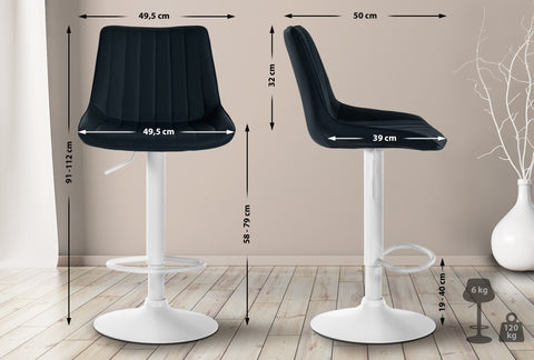 Bar stool Toni imitation leather