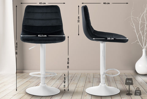 Bar stool Lex velvet