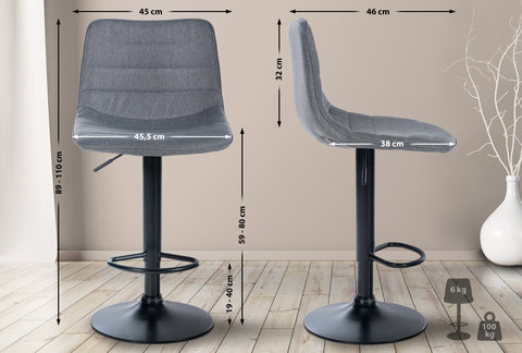 Bar stool Lex fabric