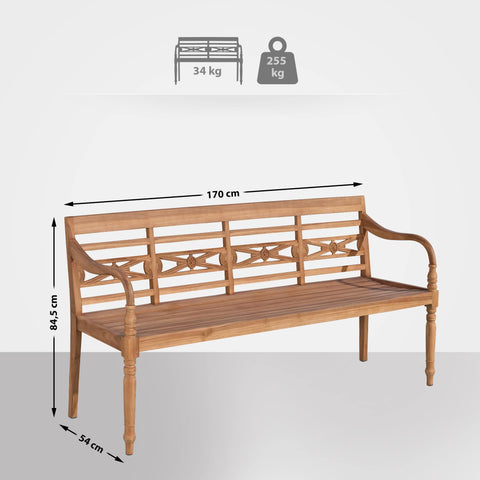 Teak bank Maryland V2