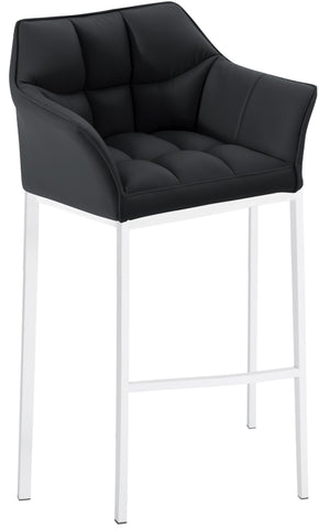 Bar stool Damaso leatherette with 4-legged frame