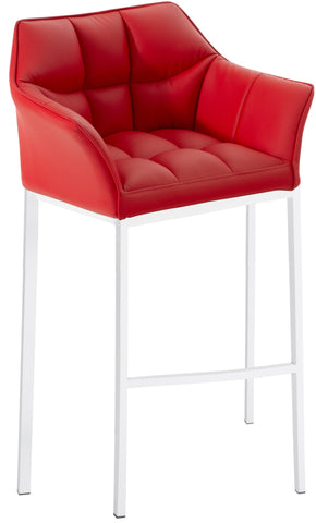 Bar stool Damaso leatherette with 4-legged frame