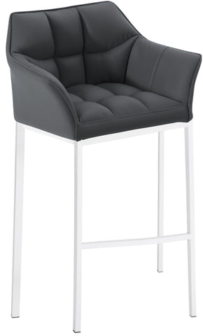 Bar stool Damaso leatherette with 4-legged frame