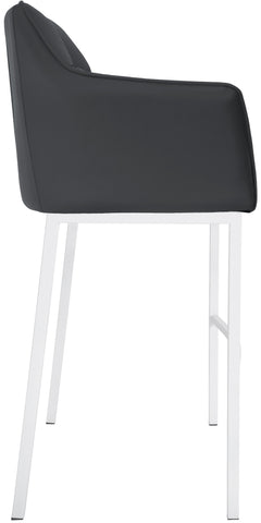 Bar stool Damaso leatherette with 4-legged frame