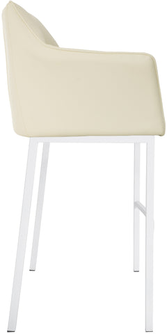 Bar stool Damaso leatherette with 4-legged frame