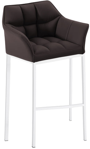 Bar stool Damaso leatherette with 4-legged frame