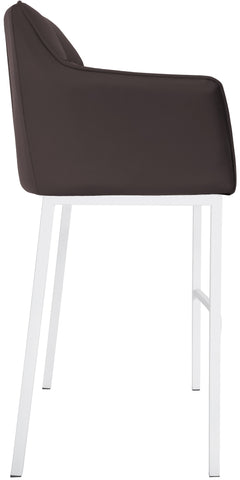 Bar stool Damaso leatherette with 4-legged frame