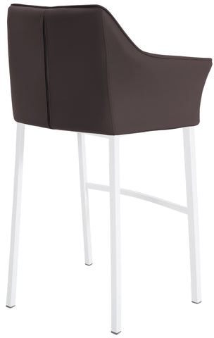 Bar stool Damaso leatherette with 4-legged frame