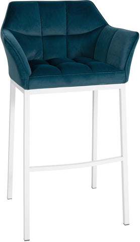 Bar stool Damaso velvet cover with four-legged frame