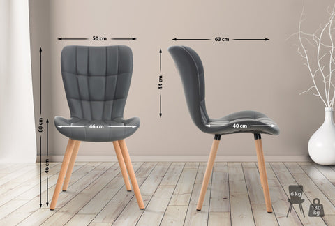 Elda dining chair imitation leather