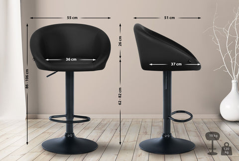 Bar stool Davie imitation leather