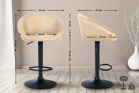 Bar stool Davie imitation leather