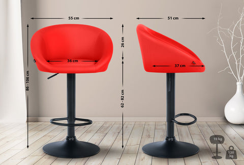 Bar stool Davie imitation leather